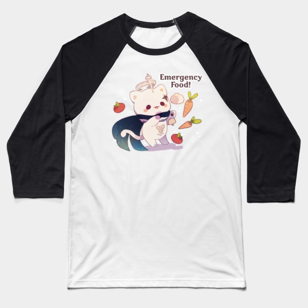 Paimon Emergency Food Baseball T-Shirt by Cremechii